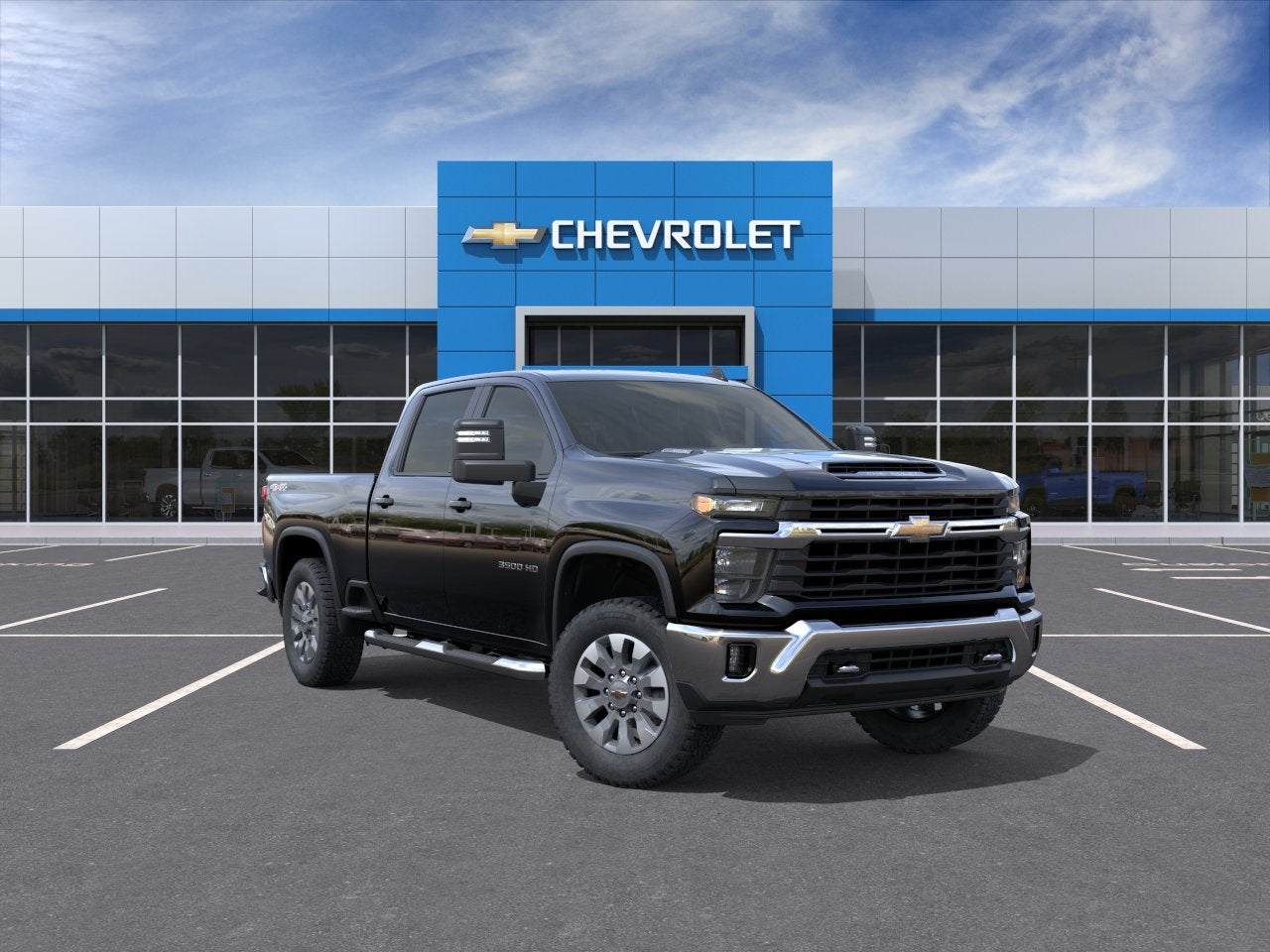 2026 Chevrolet Silverado 3500 HD LT in Black — front three-quarter view