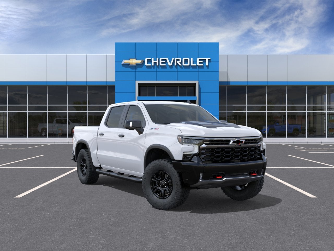 2026 Chevrolet Silverado 1500 ZR2 in Summit White — front three-quarter view