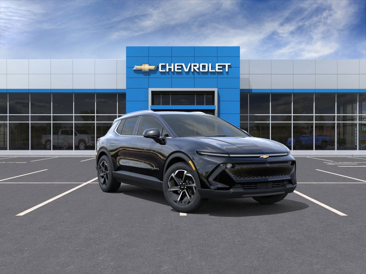 2026 Chevrolet Equinox EV LT in Black — front three-quarter view